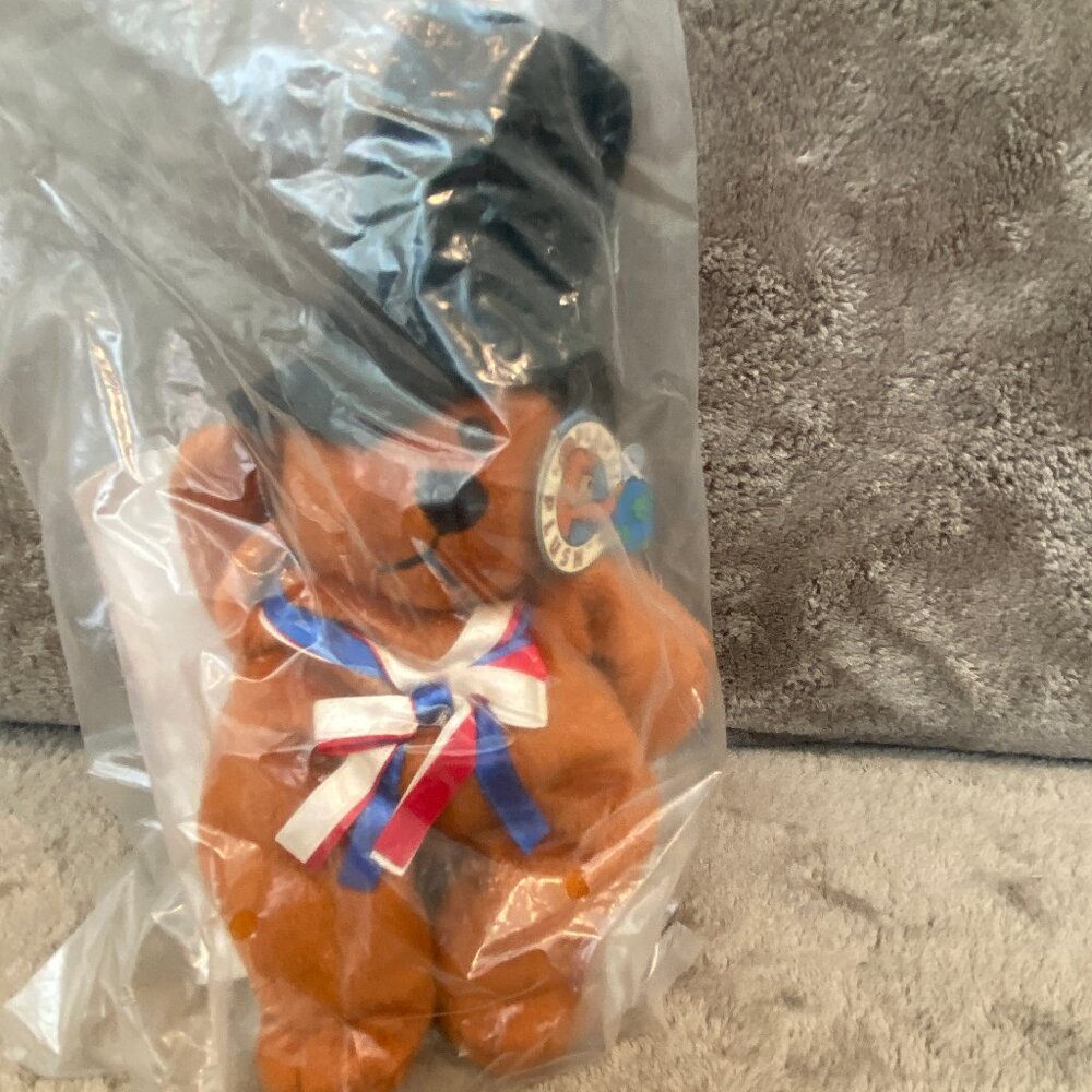 Planet Plush by Sally Winey 'ABE' The Presidential Bear in Original Sealed Bag